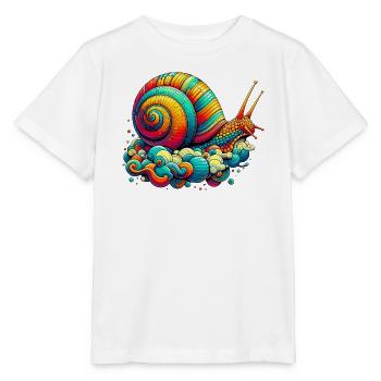 Schnecke - Stanley/Stella Kinder T-Shirt MINI CREATOR  - Weiß - Vorne - Maike (125cm)