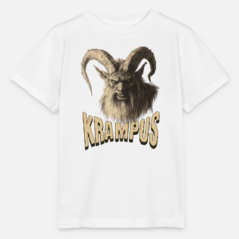 Krampus mit Schriftzug - Stanley/Stella Kinder T-Shirt MINI CREATOR  - Weiß