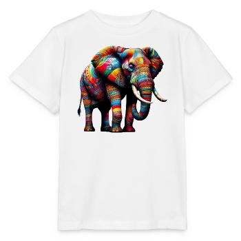Éléphant - T-shirt bio MINI CREATOR Stanley/Stella Enfant - blanc - Devant - Maike (125cm)