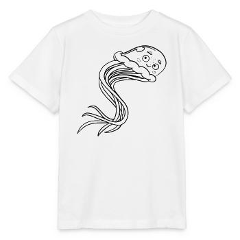 Jellyfish Kawaii coloring page hand-illustrated - Stanley/Stella MINI CREATOR Kids’ T-Shirt - white - Front - Maike (125cm)
