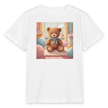 Teddy Bear Poster, Baby, Child, Infant - Stanley/Stella MINI CREATOR Kids’ T-Shirt - white - Front - Maike (125cm)