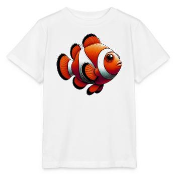 Poisson-clown - T-shirt bio MINI CREATOR Stanley/Stella Enfant - blanc - Devant - Maike (125cm)