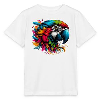 Perroquet - T-shirt bio MINI CREATOR Stanley/Stella Enfant - blanc - Devant - Maike (125cm)