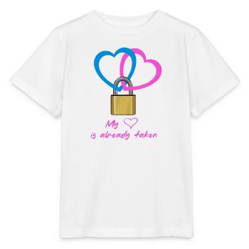 My heart is already taken - Stanley/Stella MINI CREATOR Kids’ T-Shirt - white - Front - Maike (125cm)