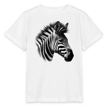 Zèbre - T-shirt bio MINI CREATOR Stanley/Stella Enfant - blanc - Devant - Maike (125cm)