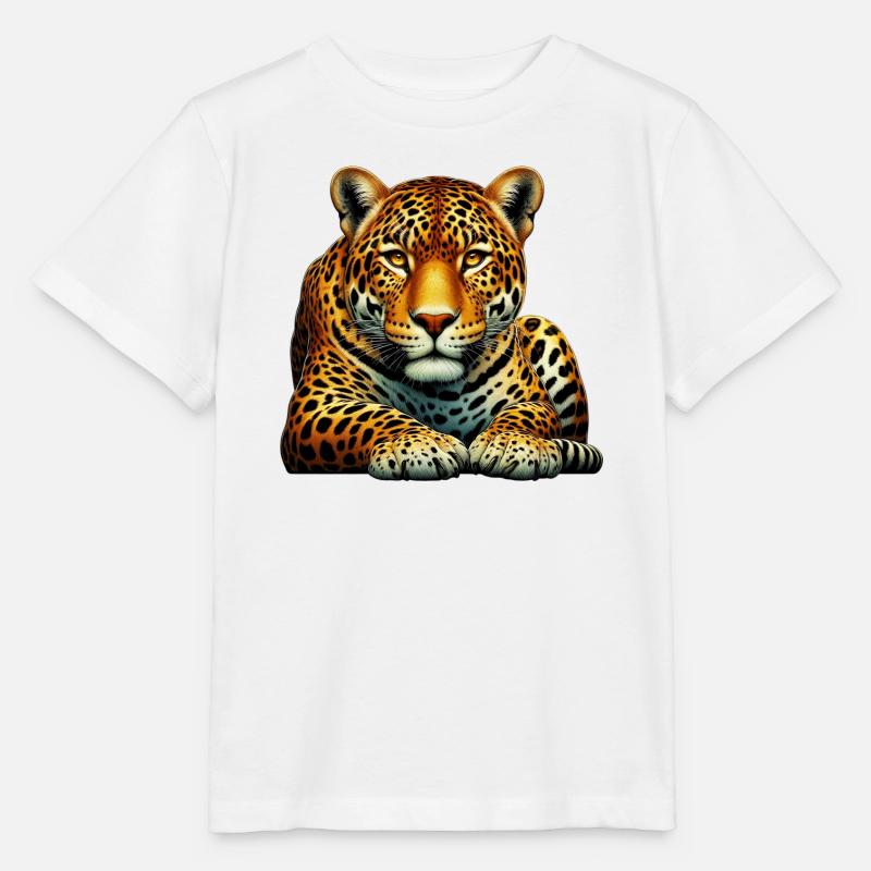 Leopard - Stanley/Stella Kinder T-Shirt MINI CREATOR  - Weiß
