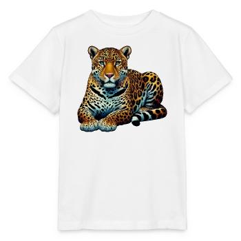 Léopard - T-shirt bio MINI CREATOR Stanley/Stella Enfant - blanc - Devant - Maike (125cm)