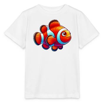 Poisson-clown - T-shirt bio MINI CREATOR Stanley/Stella Enfant - blanc - Devant - Maike (125cm)