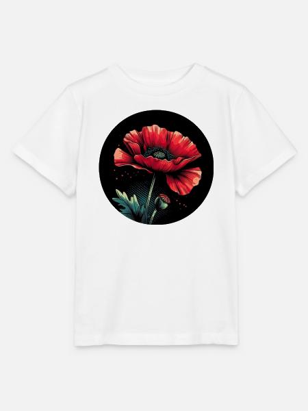 Mohnblume rot - Stanley/Stella Kinder T-Shirt MINI CREATOR  - Weiß
