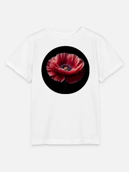 Mohnblume fotorealistisch - Stanley/Stella Kinder T-Shirt MINI CREATOR - Weiß