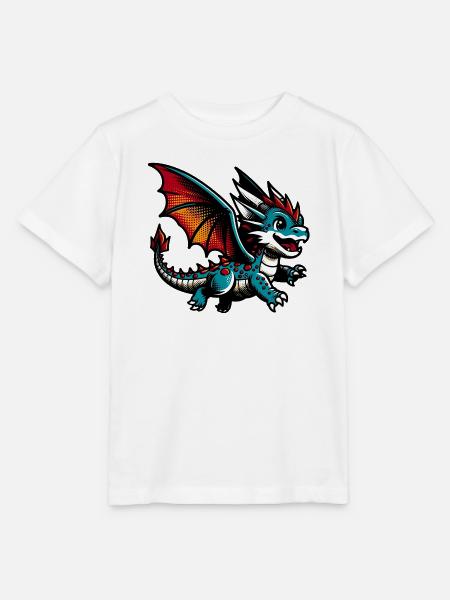 Drache - Stanley/Stella Kinder T-Shirt MINI CREATOR  - Weiß