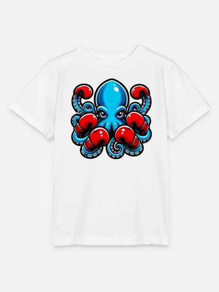 Krake - Stanley/Stella Kinder T-Shirt MINI CREATOR  - Weiß