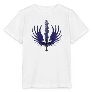 Federflügel, Fackeln, Ranken, coole Tees - Stanley/Stella Kinder T-Shirt MINI CREATOR  - Weiß - Vorne - Maike (125cm)
