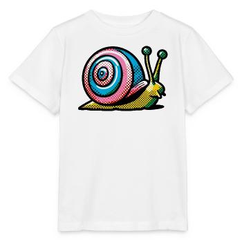 Schnecke - Stanley/Stella Kinder T-Shirt MINI CREATOR  - Weiß - Vorne - Maike (125cm)