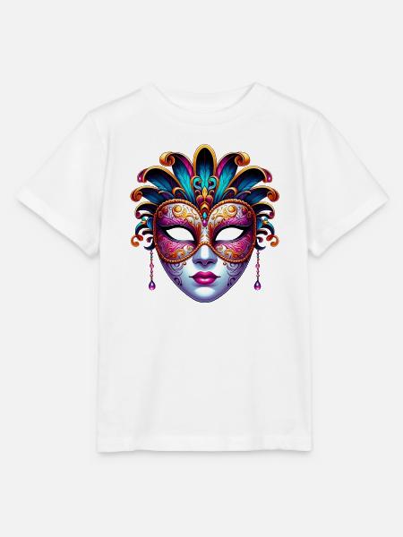 Karnevalsmaske in Venedig - Stanley/Stella Kinder T-Shirt MINI CREATOR - Weiß
