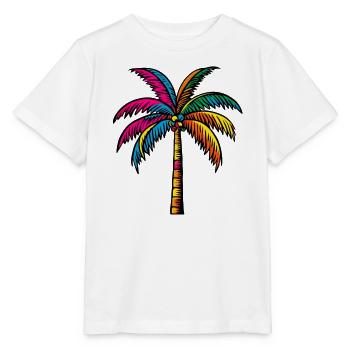 Palmier - T-shirt bio MINI CREATOR Stanley/Stella Enfant - blanc - Devant - Maike (125cm)