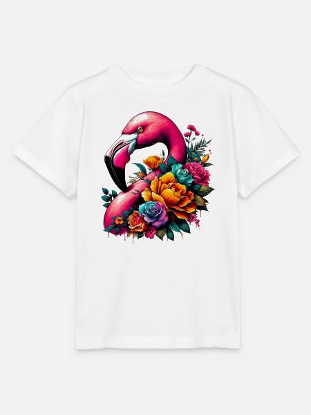 Flamingo - Stanley/Stella Kinder T-Shirt MINI CREATOR - Weiß