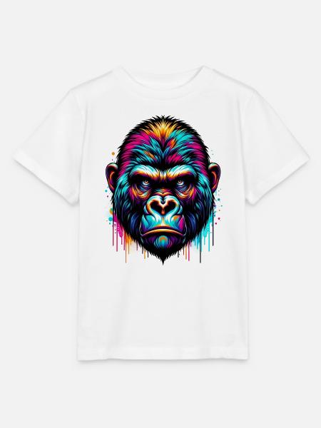 Gorilla - Stanley/Stella Kinder T-Shirt MINI CREATOR  - Weiß
