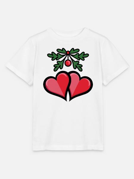 Romantische Mistelherzen - Stanley/Stella Kinder T-Shirt MINI CREATOR - Weiß