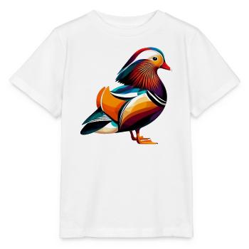 Canard mandarin - T-shirt bio MINI CREATOR Stanley/Stella Enfant - blanc - Devant - Maike (125cm)