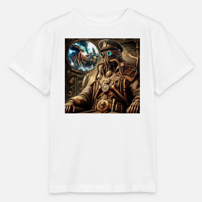Capitaine Nemo Steampunk - T-shirt bio MINI CREATOR Stanley/Stella Enfant - blanc