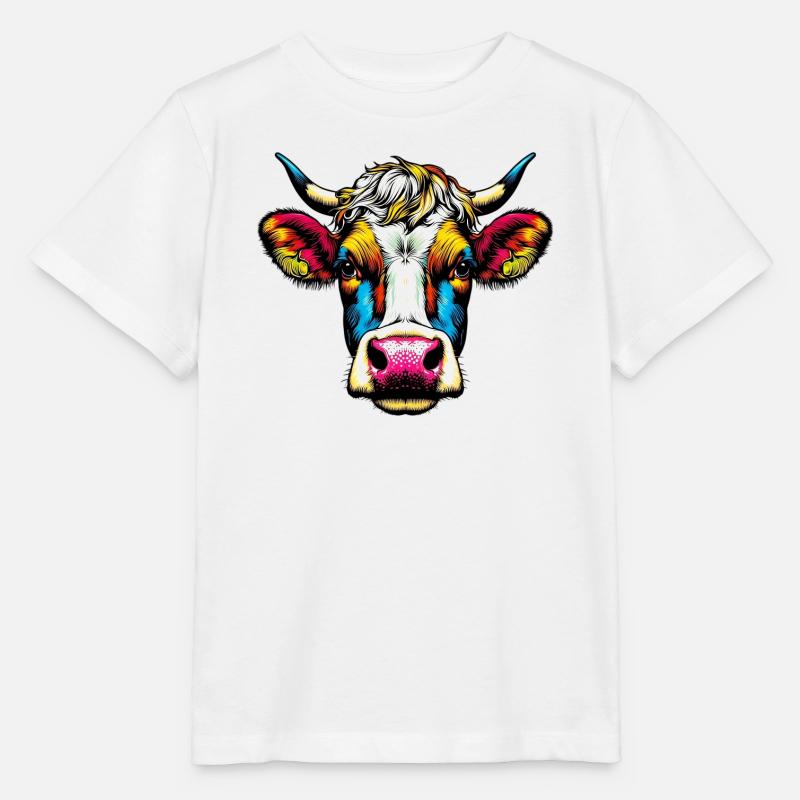 Vache - T-shirt bio MINI CREATOR Stanley/Stella Enfant - blanc