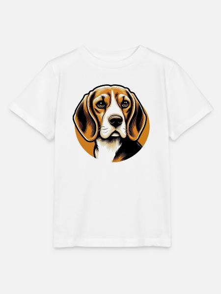 Beagle Hundekopf - Stanley/Stella Kinder T-Shirt MINI CREATOR - Weiß