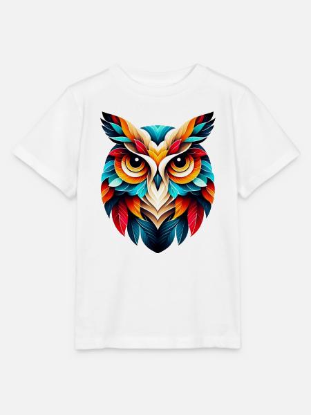 Eule - Stanley/Stella Kinder T-Shirt MINI CREATOR  - Weiß