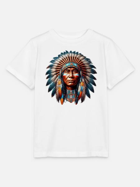 Amerikanisch, Indianer, Amerikaner - Stanley/Stella Kinder T-Shirt MINI CREATOR  - Weiß