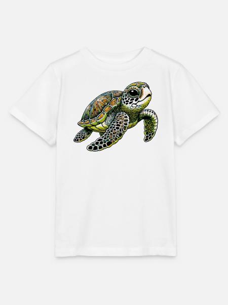 Schildkröte - Stanley/Stella Kinder T-Shirt MINI CREATOR - Weiß