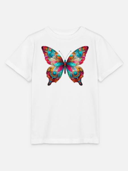 Schmetterling - Stanley/Stella Kinder T-Shirt MINI CREATOR - Weiß