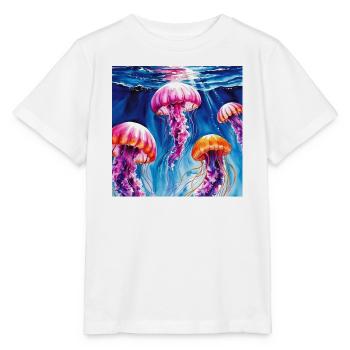 Unterwasser-Meerjungfrauen in leuchtenden Farben - Stanley/Stella Kinder T-Shirt MINI CREATOR  - Weiß - Vorne - Maike (125cm)