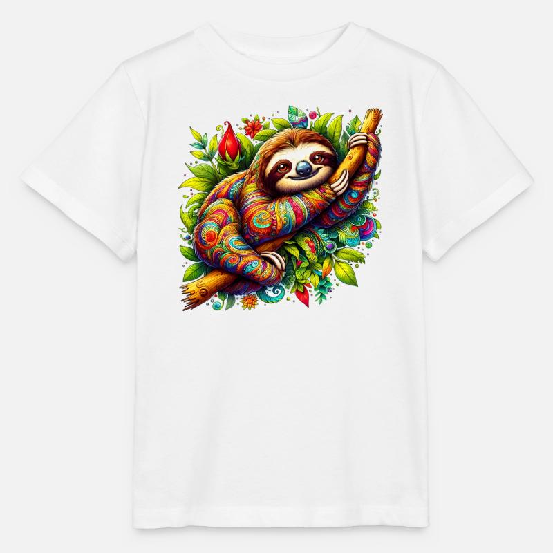 Faultier - Stanley/Stella Kinder T-Shirt MINI CREATOR - Weiß