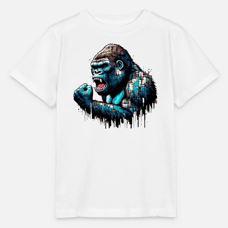 Gorilla - Stanley/Stella Kinder T-Shirt MINI CREATOR  - Weiß