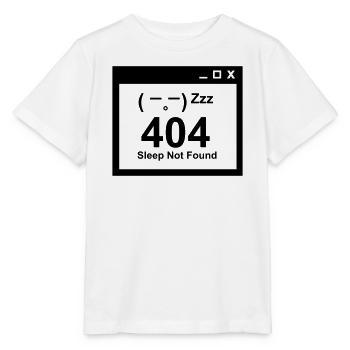 404 Sleep Not Found - Nerd Parents Design - T-shirt bio MINI CREATOR Stanley/Stella Enfant - blanc - Devant - Maike (125cm)