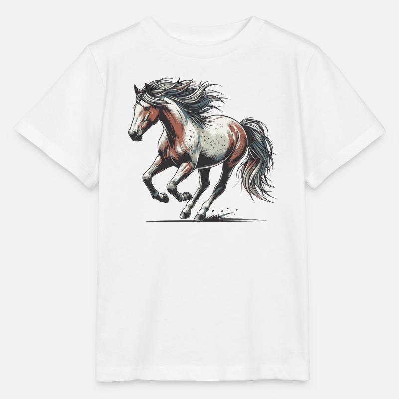 Cheval - T-shirt bio MINI CREATOR Stanley/Stella Enfant - blanc