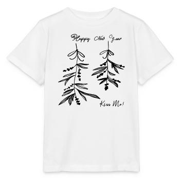 Mistelzweig Weihnachten - Stanley/Stella Kinder T-Shirt MINI CREATOR  - Weiß - Vorne - Maike (125cm)