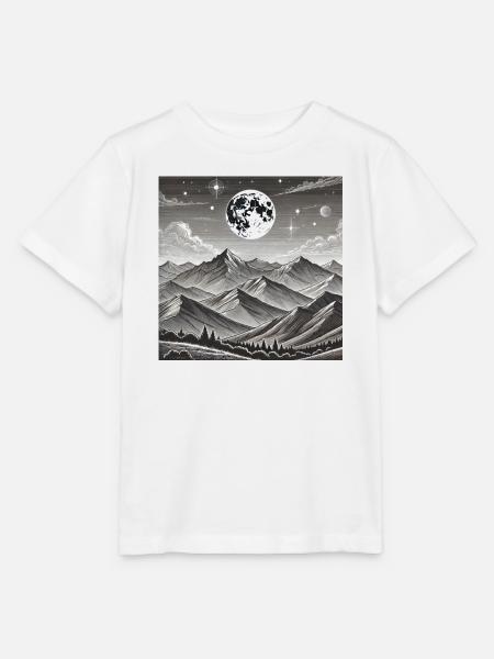 Mondgebirge Nachtlandschaft - Stanley/Stella Kinder T-Shirt MINI CREATOR - Weiß