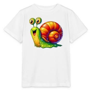 Schnecke - Stanley/Stella Kinder T-Shirt MINI CREATOR  - Weiß - Vorne - Maike (125cm)