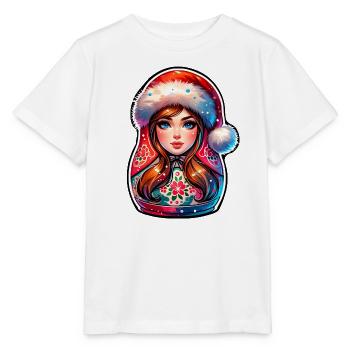 Russische Matroschka Weihnachten Russland - Stanley/Stella Kinder T-Shirt MINI CREATOR  - Weiß - Vorne - Maike (125cm)