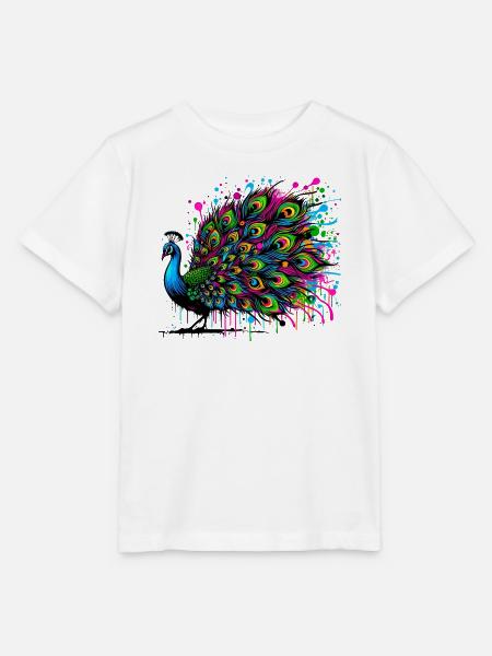 Pfau - Stanley/Stella Kinder T-Shirt MINI CREATOR - Weiß