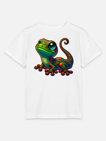 Gecko - Stanley/Stella Kinder T-Shirt MINI CREATOR  - Weiß