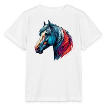 Cheval - T-shirt bio MINI CREATOR Stanley/Stella Enfant - blanc - Devant - Maike (125cm)