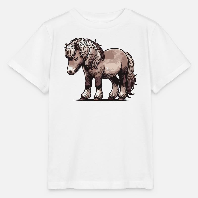 Poney - T-shirt bio MINI CREATOR Stanley/Stella Enfant - blanc