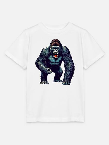 Gorilla - Stanley/Stella Kinder T-Shirt MINI CREATOR  - Weiß