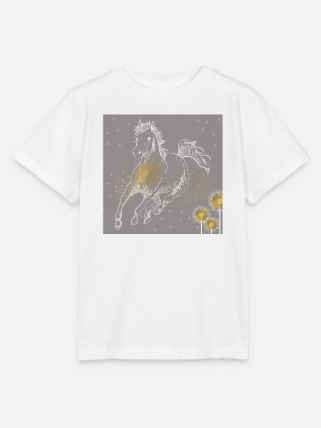 Pferd. - Stanley/Stella Kinder T-Shirt MINI CREATOR  - Weiß
