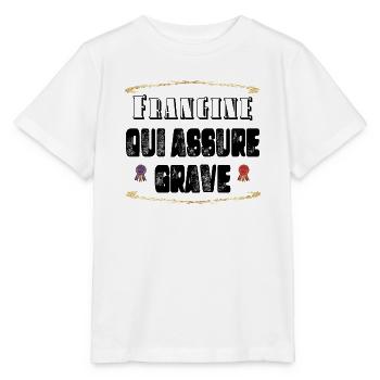 Frangine Qui Assure Grave - T-shirt bio MINI CREATOR Stanley/Stella Enfant - blanc - Devant - Maike (125cm)
