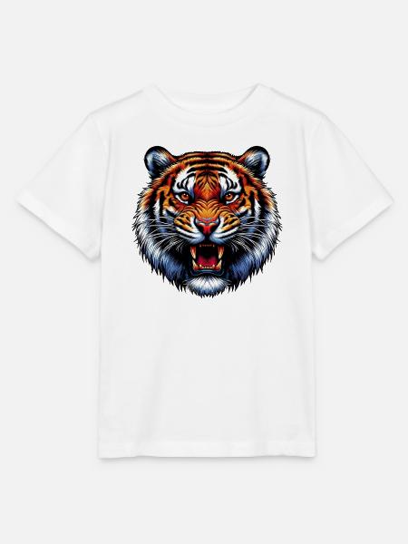 Tiger - Stanley/Stella Kinder T-Shirt MINI CREATOR  - Weiß
