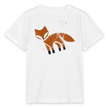 Rustic fox in stamp look - Stanley/Stella MINI CREATOR Kids’ T-Shirt - white - Front - Maike (125cm)