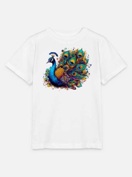 Pfau - Stanley/Stella Kinder T-Shirt MINI CREATOR - Weiß